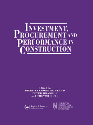 cover image of Investment, Procurement and Performance in Construction